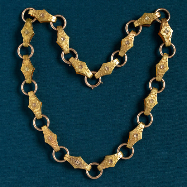 Victorian Gold Collar Necklace_LAELIUS Antiques