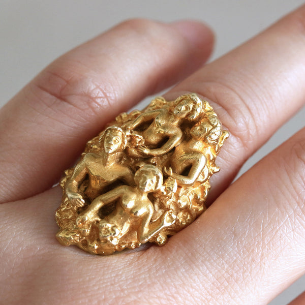 LAELIUS Antiques – Four Figure Ring by Eric De Kolb