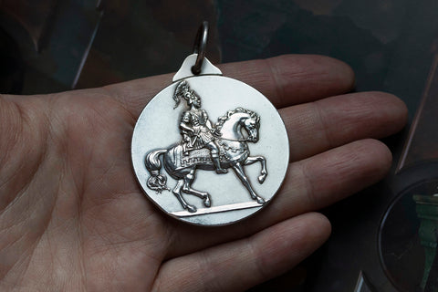Antique Horse Medallion 