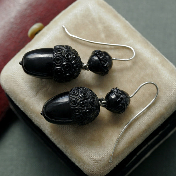 Jet earrings vintage discount