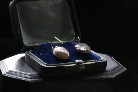 Georgian Foiled Aquamarine Earrings