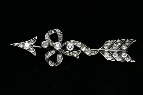 Victorian Sterling Paste Arrow Pin