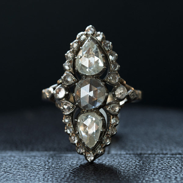 LAELIUS Antiques Georgian Rose Cut Diamond Ring