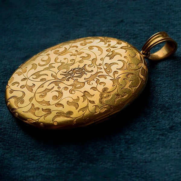 Antique gold locket on sale