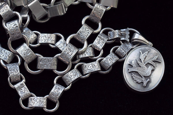 Extra long hot sale silver chain