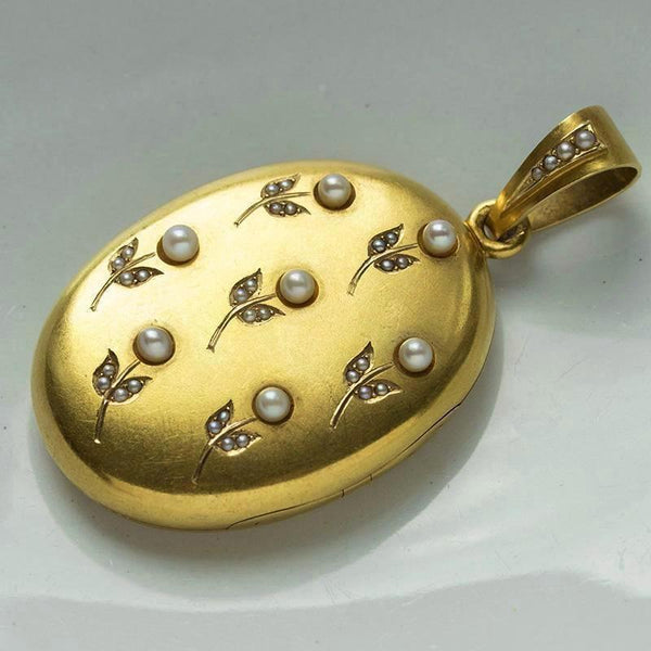 Art deco shop gold locket