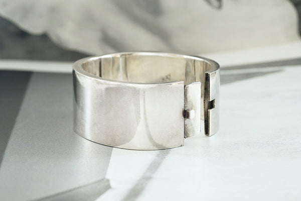 アクセサリー Vintage Silver Heavy Wide Bangle 925 sterlinglargebangle2_WEB_grand