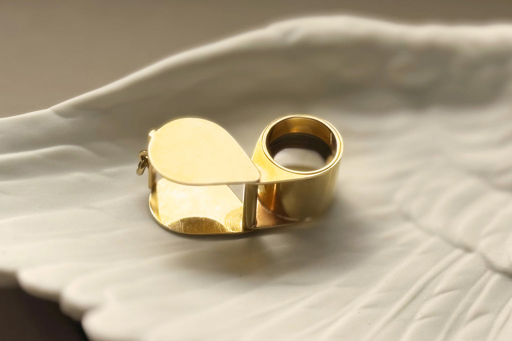 Vintage 14k Solid Gold Jeweler's Loupe