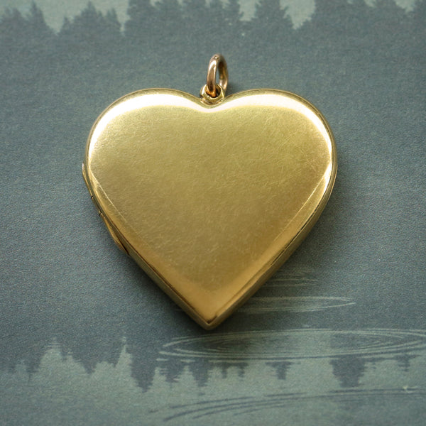 Antique Large 18k Gold Heart Locket