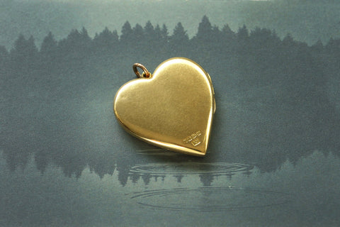 Antique Large 18k Gold Heart Locket