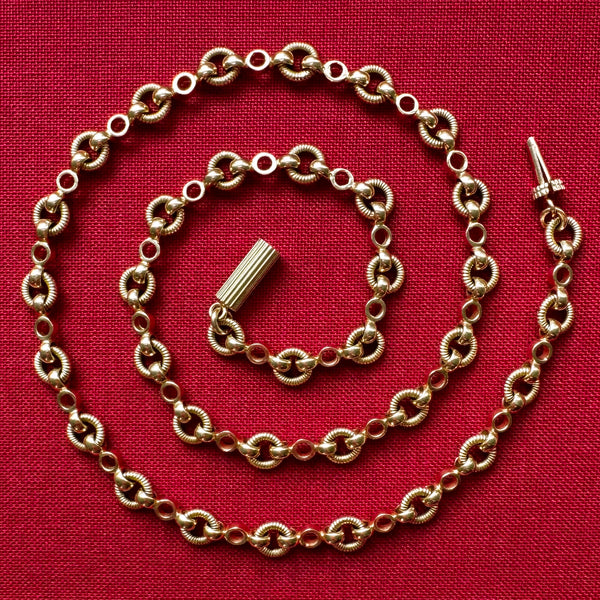 Vintage Ornate 18k Gold Link Chain