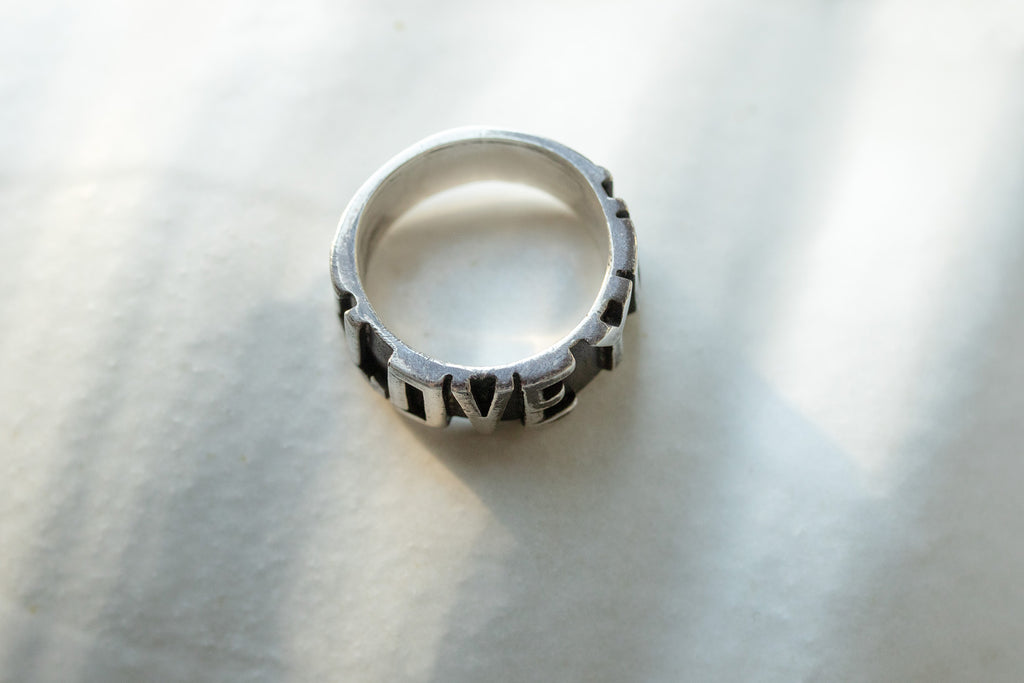 Vintage Sterling Silver 'I LOVE YOU' ring