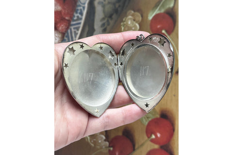 C.1900. Oversized Sterling Silver Heart Locket