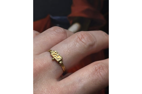 19th Century Archaeological Revival 'PAX' Ring