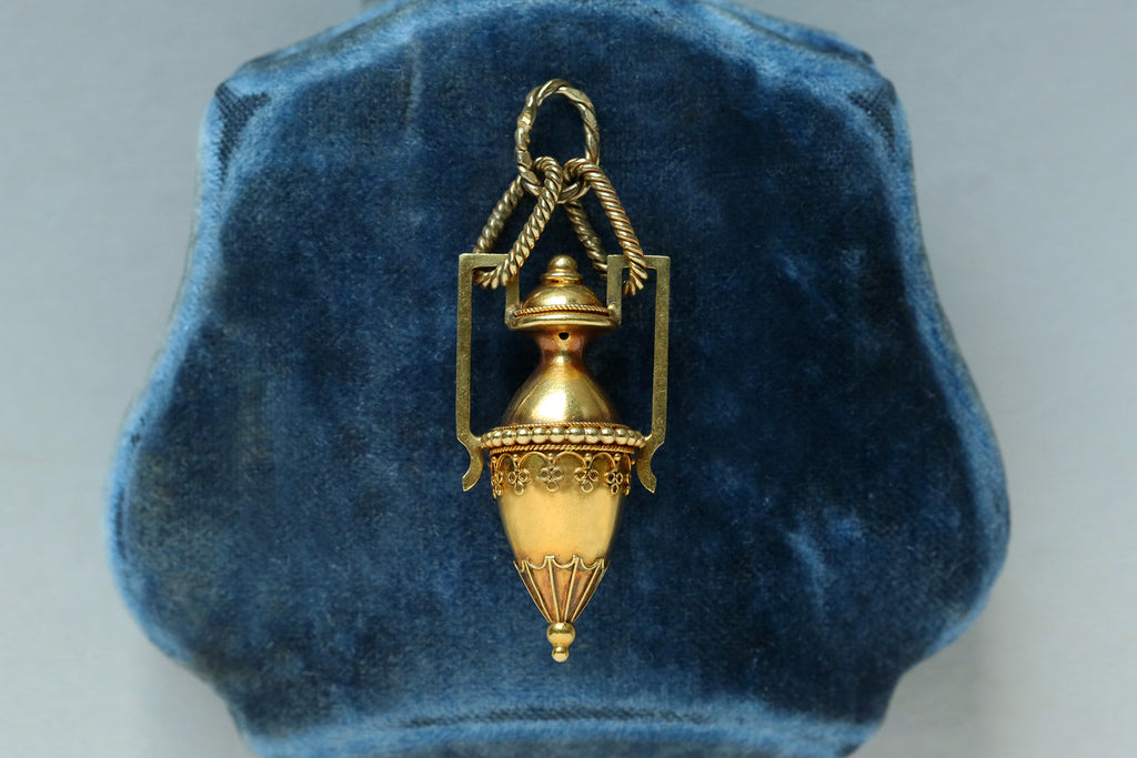 C. 1870. Gold Amphora Pendant