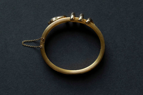 Victorian Coiled Snake Gold Bangle