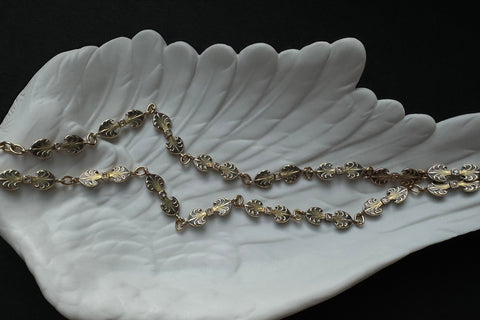 Art Nouveau Double-Sided Enamel & Diamond Chain