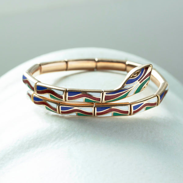 Enamel Snake Bracelet