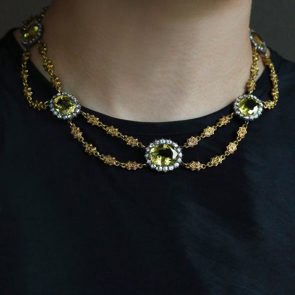 C. 1840s. French Festoon Necklace