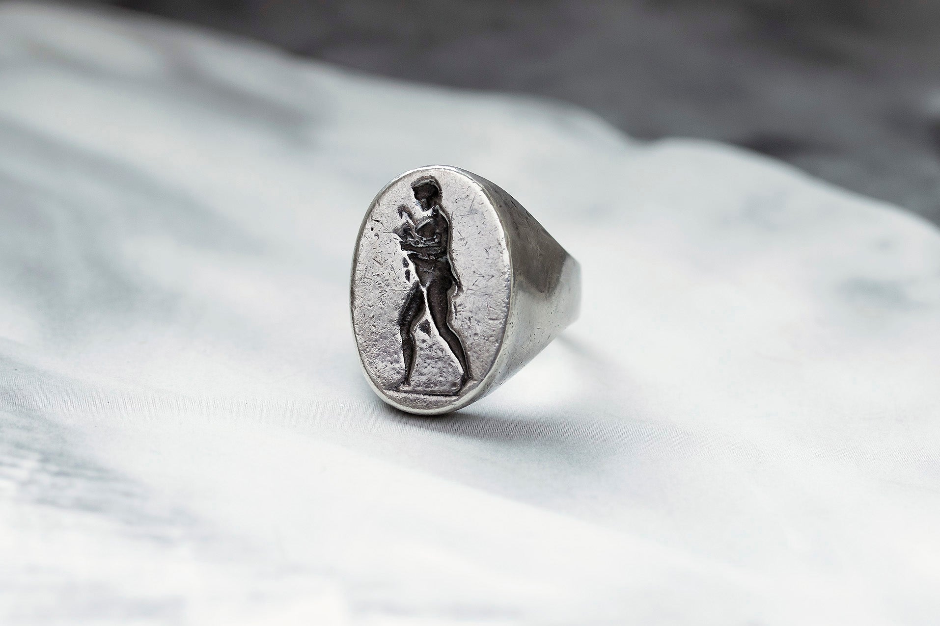 LAELIUS Antiques – Antique French Silver Intaglio Ring