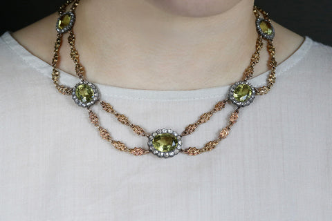 C. 1840s. French Festoon Necklace