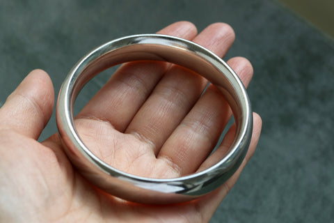 Vintage Sterling Silver Bangle Set: Hans Hansen 1967 & 1970s Mexican Modernist