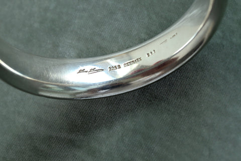 Vintage Sterling Silver Bangle Set: Hans Hansen 1967 & 1970s Mexican Modernist