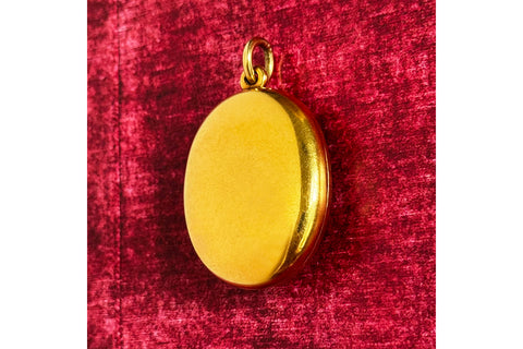 C.1840. Blue Enamel and Diamond Locket 
