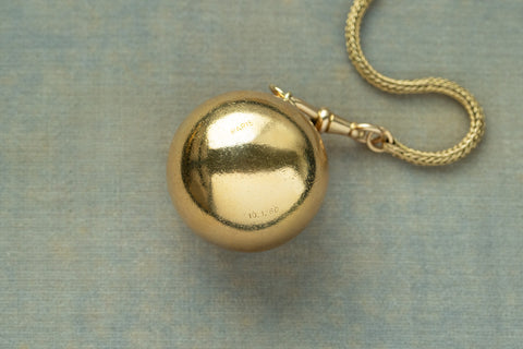 C.1960s. Oversized 14k Gold "Souvenir" Orb Pendant