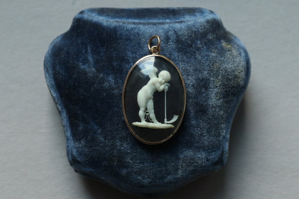 Late 18th Century Micro-Carved Putto Pendant