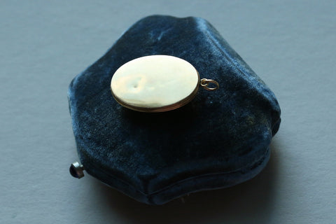 French Micro-Carved Cherub Pendant