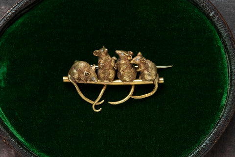 Victorian Mouse Brooch