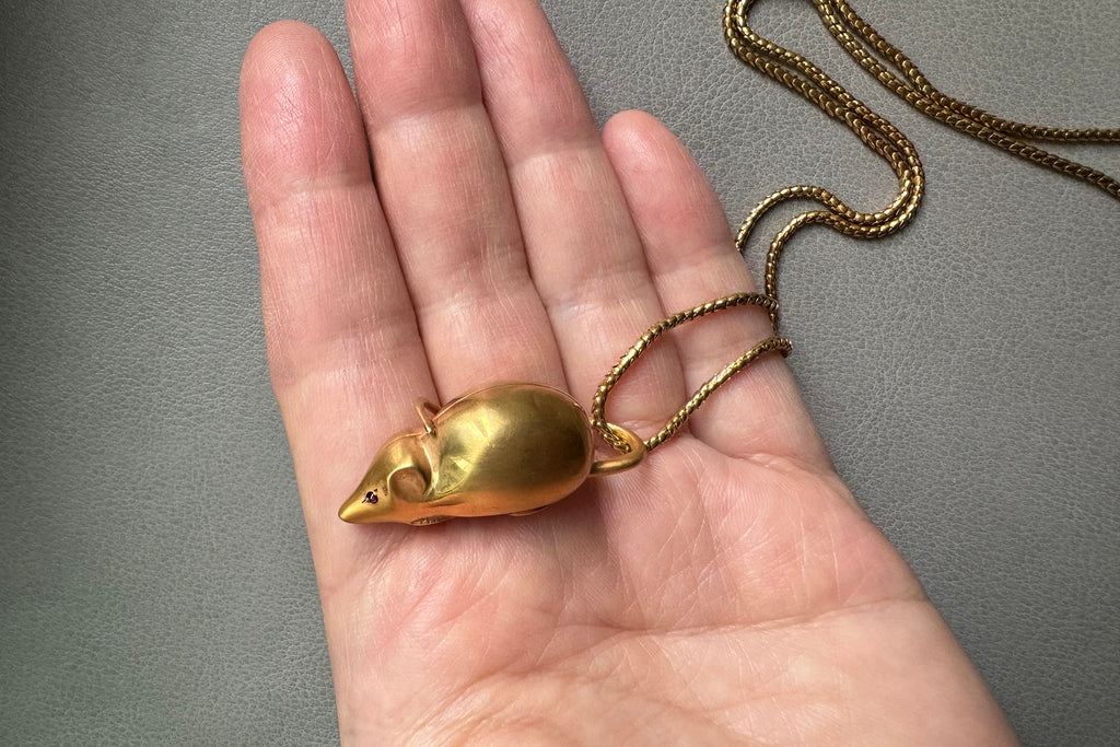 Late 19th Century Figural Mouse Pendant