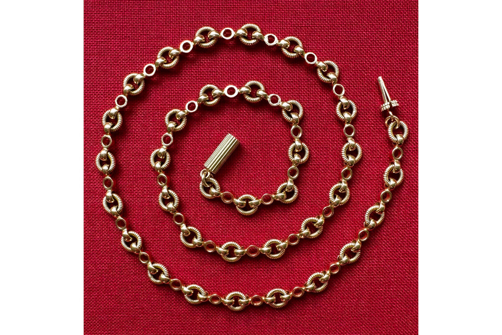 Vintage Ornate 18k Gold Link Chain