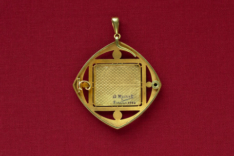 Early 20th-Century French Enamel Pendant