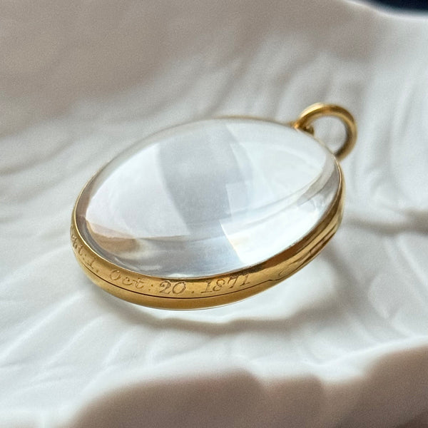 LAELIUS Antiques – Large Victorian Rock Crystal Locket