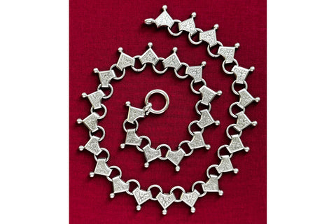 C. 1879. Victorian Sterling Silver Collar Necklace