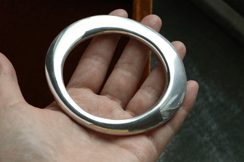 Vintage Sterling Silver Bangle Set: Hans Hansen 1967 & 1970s Mexican Modernist