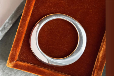 Vintage Sterling Silver Bangle Set: Hans Hansen 1967 & 1970s Mexican Modernist