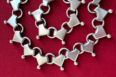 C. 1879. Victorian Sterling Silver Collar Necklace
