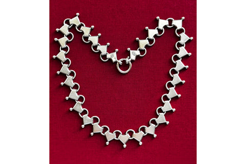 C. 1879. Victorian Sterling Silver Collar Necklace