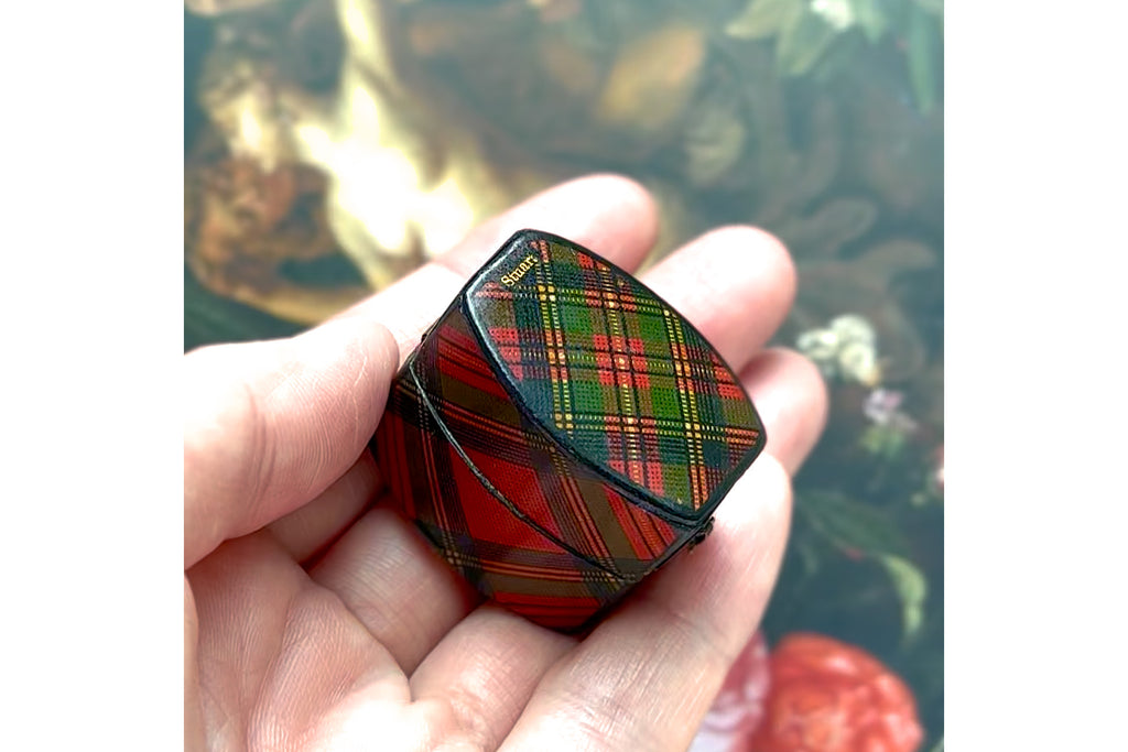 Victorian 'Stuart' Tartan Ware Ring Box