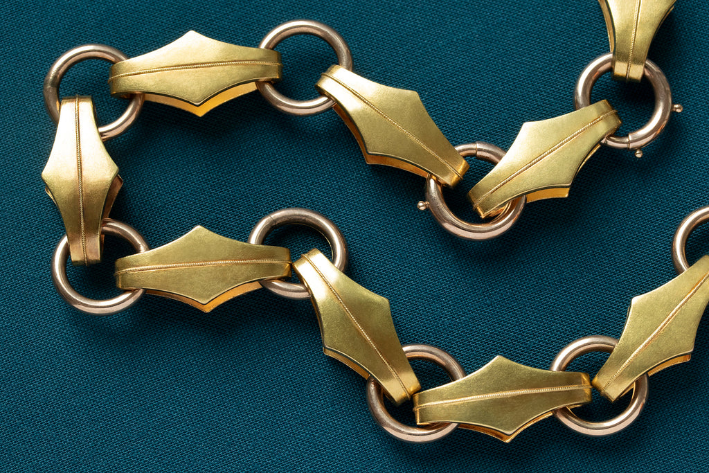 Victorian Gold Collar Necklace_LAELIUS Antiques