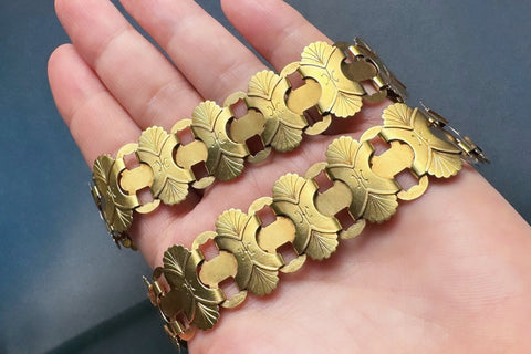 Victorian 18K Gold Wide Collar Necklace