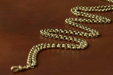 Victorian 18k Long Chain Necklace