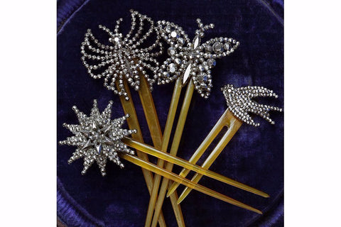 Victorian Cut Steel Butterfly Hair Comb 2