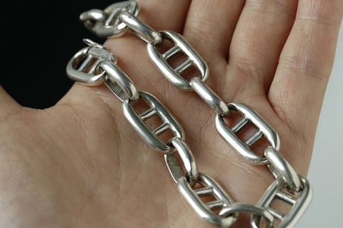 60s' Sterling Silver Chain Bracelet