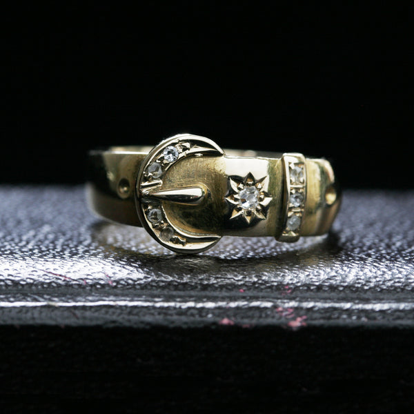 Victorian Diamond Buckle Ring
