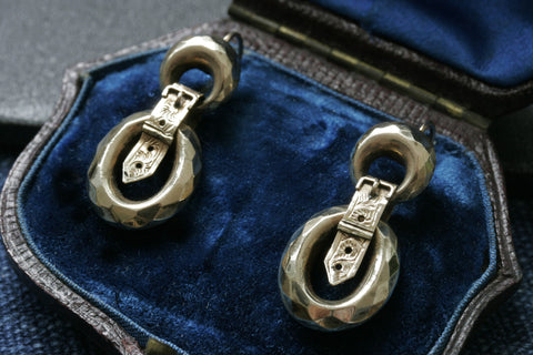 Victorian Gold Buckle Earrings