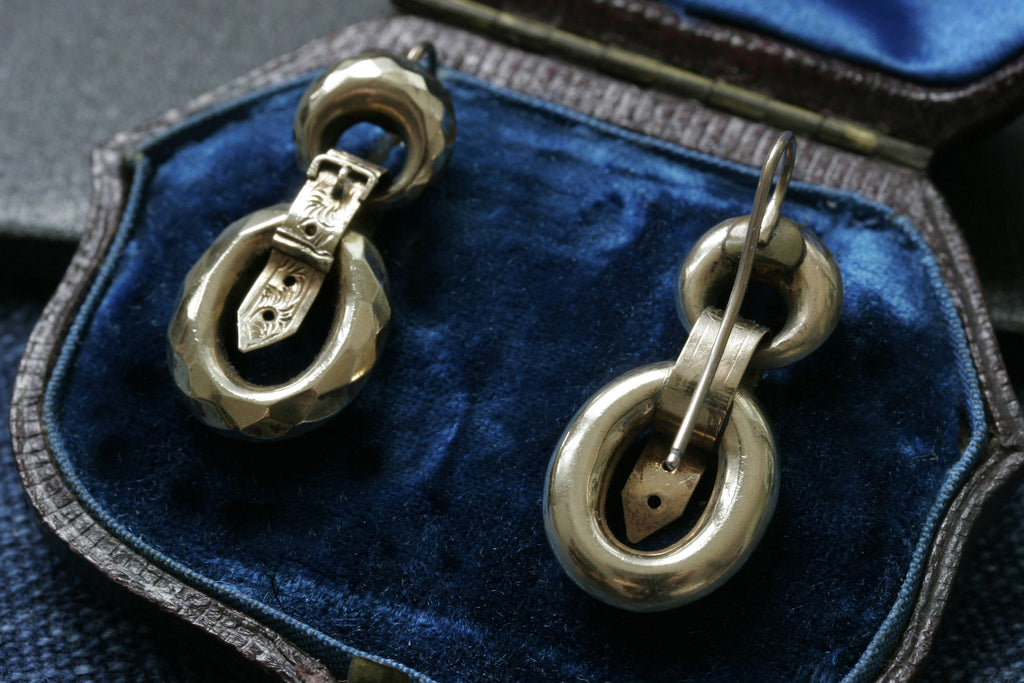 Victorian Gold Buckle Earrings